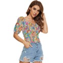Sakura-cherry-blossom-floral Button up blouse View3