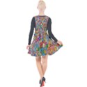 Retro Ethnic Background Pattern Vector Plunge Pinafore Velour Dress View2