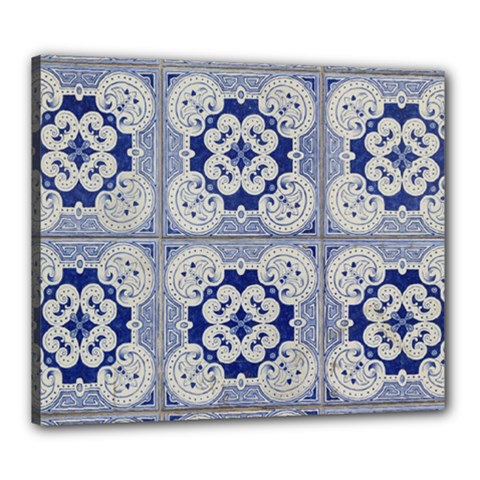 Ceramic-portugal-tiles-wall Canvas 24  X 20  (stretched) by Amaryn4rt