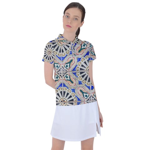 Ceramic-portugal-tiles-wall- Women s Polo T-shirt by Amaryn4rt
