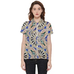 Ceramic-portugal-tiles-wall- Short Sleeve Pocket Shirt by Amaryn4rt