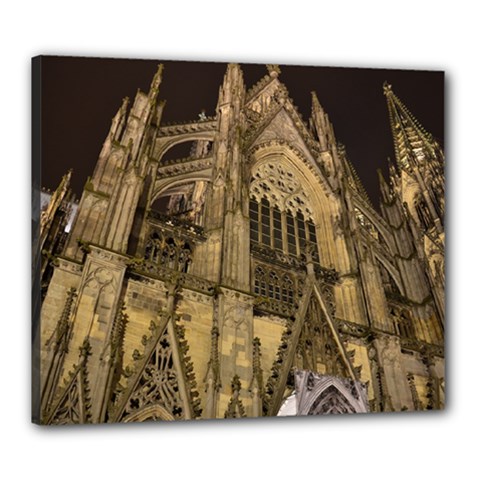 Cologne-church-evening-showplace Canvas 24  X 20  (stretched) by Amaryn4rt