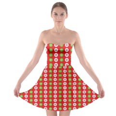 Festive Pattern Christmas Holiday Strapless Bra Top Dress by Amaryn4rt