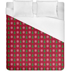 Snowflake Christmas Tree Pattern Duvet Cover (california King Size) by Amaryn4rt