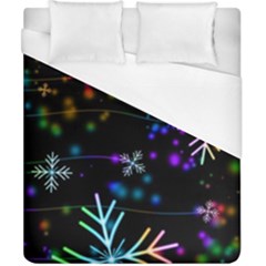 Snowflakes Snow Winter Christmas Duvet Cover (california King Size) by Amaryn4rt