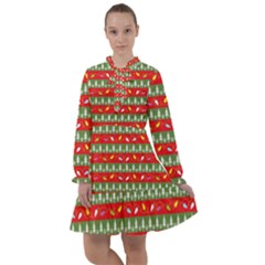 Christmas-papers-red-and-green All Frills Chiffon Dress by Amaryn4rt