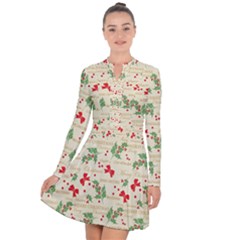 Christmas-paper-scrapbooking-- Long Sleeve Panel Dress by Amaryn4rt