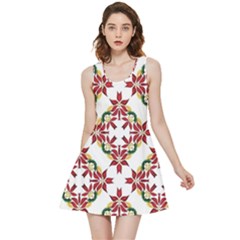 Christmas-wallpaper-background Inside Out Reversible Sleeveless Dress by Amaryn4rt