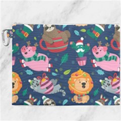 Funny-animal Christmas-pattern Canvas Cosmetic Bag (xxxl) by Amaryn4rt
