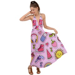 Fashion-patch-set Backless Maxi Beach Dress by Amaryn4rt