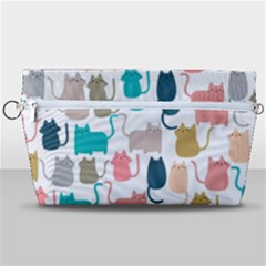Cute-seamless-pattern-happy-kitty-kitten-cat Handbag Organizer by Amaryn4rt