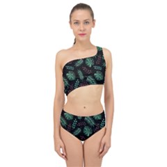 Mixed-background-patterns Spliced Up Two Piece Swimsuit by Amaryn4rt
