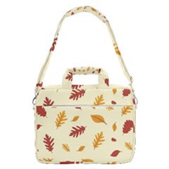 Leaves Autumn Fall Background Macbook Pro 16  Shoulder Laptop Bag by Pakjumat