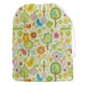 Nature Doodle Art Trees Birds Owl Children Pattern Multi Colored Drawstring Pouch (3XL) View1