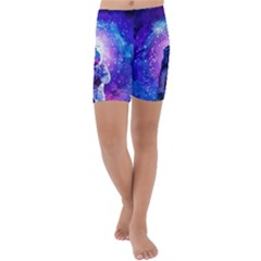 The Cosmonaut Galaxy Art Space Astronaut Kids  Lightweight Velour Capri Yoga Leggings by Pakjumat