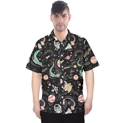 Animals Galaxy Space Men s Hawaii Shirt by Pakjumat