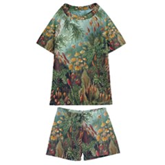 Moose Eurhynchium Haeckel Muscinae Kids  Swim T-shirt And Shorts Set by Pakjumat