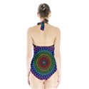 3d Psychedelic Shape Circle Dots Color Halter Swimsuit View2