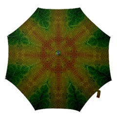 Psychedelic Screen Trippy Hook Handle Umbrellas (small) by Modalart