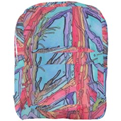 Hippie Peace Sign Psychedelic Trippy Full Print Backpack by Modalart
