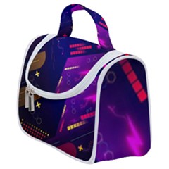 Vector Design Gamming Sytle Retro Art Pattern Satchel Handbag by Sarkoni