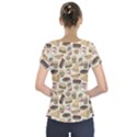 Junk Food Hipster Pattern Short Sleeve Front Detail Top View2