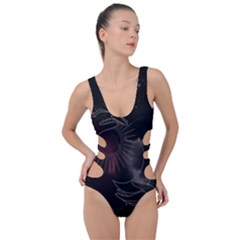 Universal Balance Moon Abstract Star Sun Universe Side Cut Out Swimsuit by Modalart