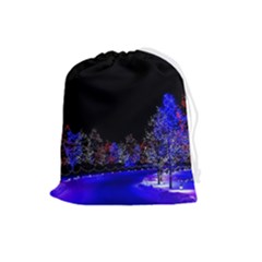 To Meet Christmas Drawstring Pouch (large) by Sarkoni