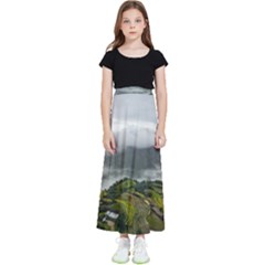 Residential Paddy Field Step Cloud Kids  Flared Maxi Skirt by Sarkoni