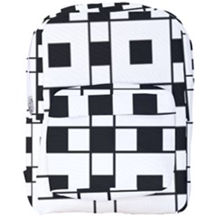 Black And White Pattern Full Print Backpack by Amaryn4rt
