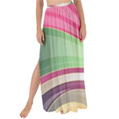 Abstract Colorful Background Wavy Maxi Chiffon Tie-up Sarong by Amaryn4rt
