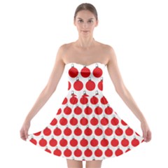 Christmas Baubles Bauble Holidays Strapless Bra Top Dress by Amaryn4rt