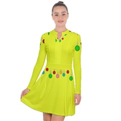 Christmas,bowls,garland,decoration Long Sleeve Panel Dress by Amaryn4rt