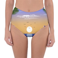 Vector Graphic Clipart Mountains Reversible High-waist Bikini Bottoms by Sarkoni