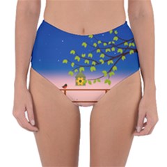 Vector Graphic Illustration Wallpaper Reversible High-waist Bikini Bottoms by Sarkoni