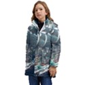 Pirate Ship Boat Sea Ocean Storm Kids  Hooded Longline Puffer Jacket View3