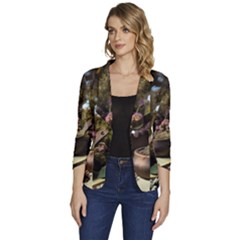 Apothecary Old Herbs Natural Women s One-button 3/4 Sleeve Short Jacket by Sarkoni