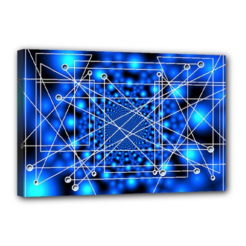 Network Connection Structure Knot Canvas 18  X 12  (stretched) by Amaryn4rt