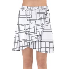 Structure Pattern Network Wrap Front Skirt by Amaryn4rt