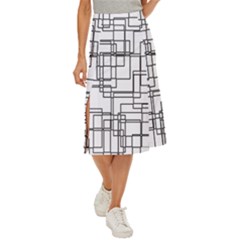 Structure Pattern Network Midi Panel Skirt by Amaryn4rt