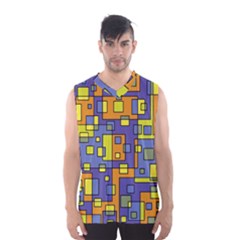 Square Background Background Texture Men s Basketball Tank Top by Amaryn4rt
