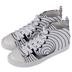 Spiral Eddy Route Symbol Bent Women s Mid-top Canvas Sneakers by Amaryn4rt