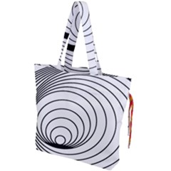 Spiral Eddy Route Symbol Bent Drawstring Tote Bag by Amaryn4rt
