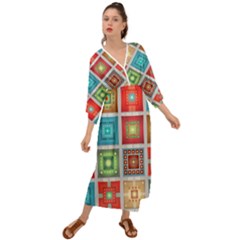 Tiles Pattern Background Colorful Grecian Style  Maxi Dress by Amaryn4rt