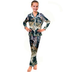 Architecture Buildings City Kids  Satin Long Sleeve Pajamas Set by Amaryn4rt