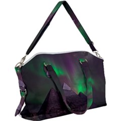 Fantasy Pyramid Mystic Space Aurora Canvas Crossbody Bag by Grandong