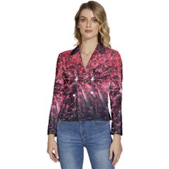 Abstract Background Wallpaper Women s Long Sleeve Revers Collar Cropped Jacket by Bajindul