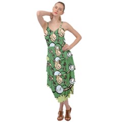 Ostrich Jungle Monkey Plants Layered Bottom Dress by Bajindul