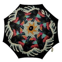 Retro Wave Kaiju Godzilla Japanese Pop Art Style Hook Handle Umbrellas (medium) by Modalart
