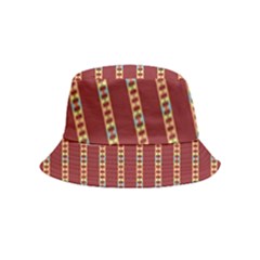 Pattern Background Red Stripes Inside Out Bucket Hat (kids) by Amaryn4rt